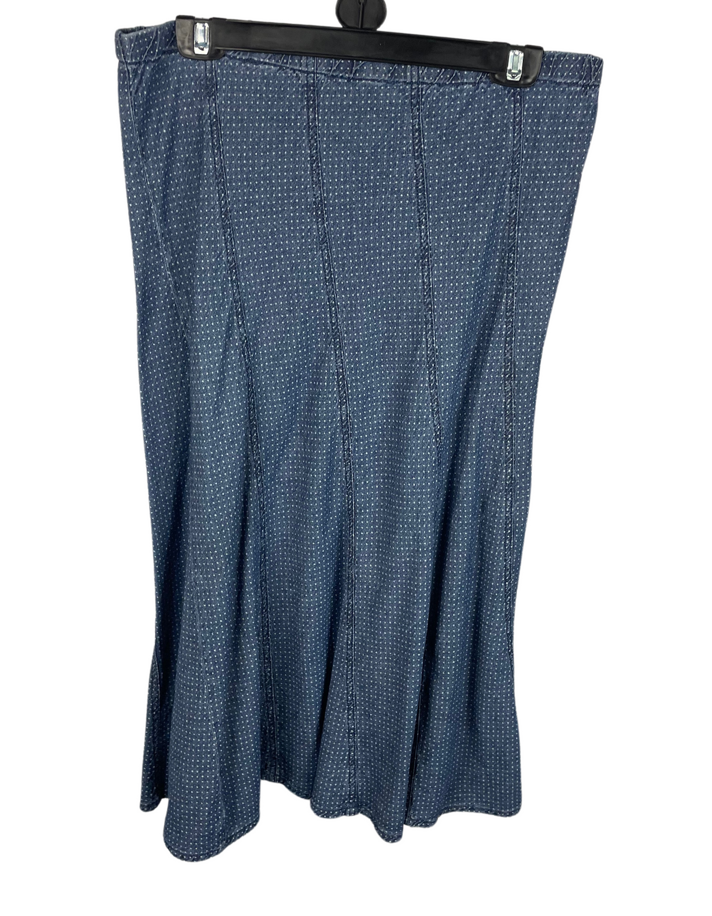 BLUE AND WHITE POLKA DOT SKIRT SIZE 14