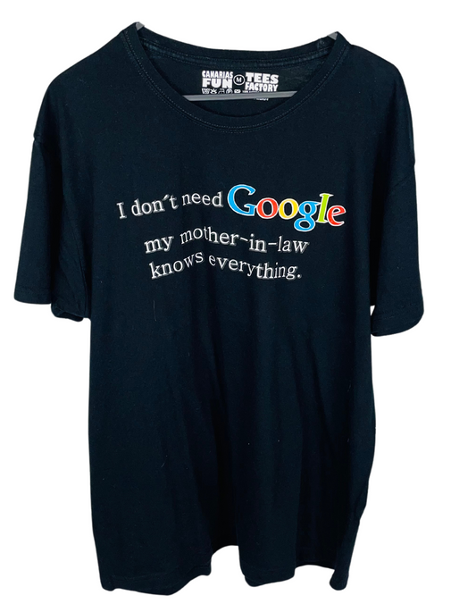 BLACK GOOGLE T-SHIRT MEDIUM