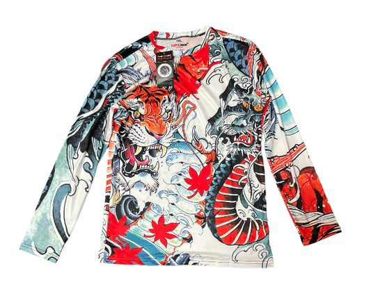 PRINT LONG SLEEVE TOP - XXL
