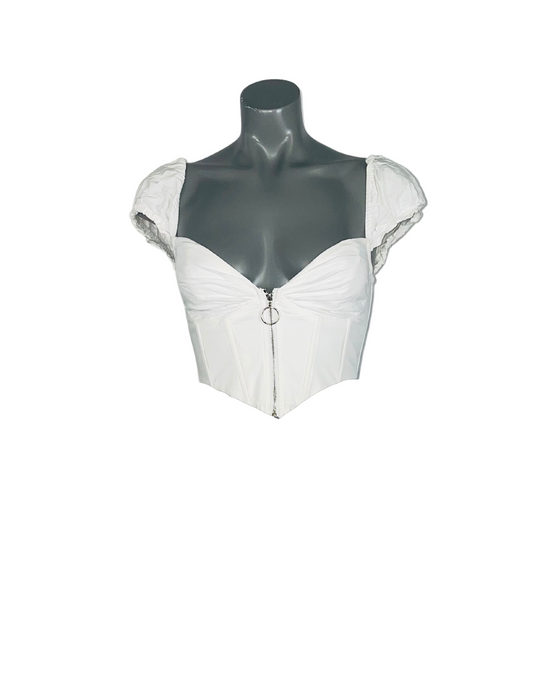 WHITE OH POLLY TOP SIZE 8