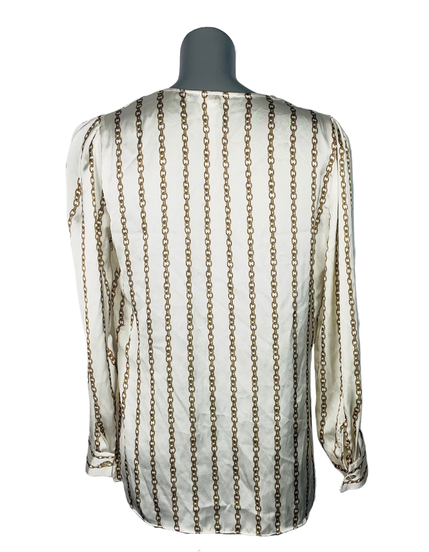 WHITE AND GOLD RIVER ISLAND BLOUSE SIZE 12