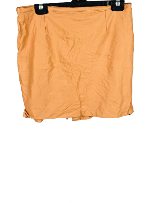 LEATHER STYLE PEACH SKIRT SIZE 14