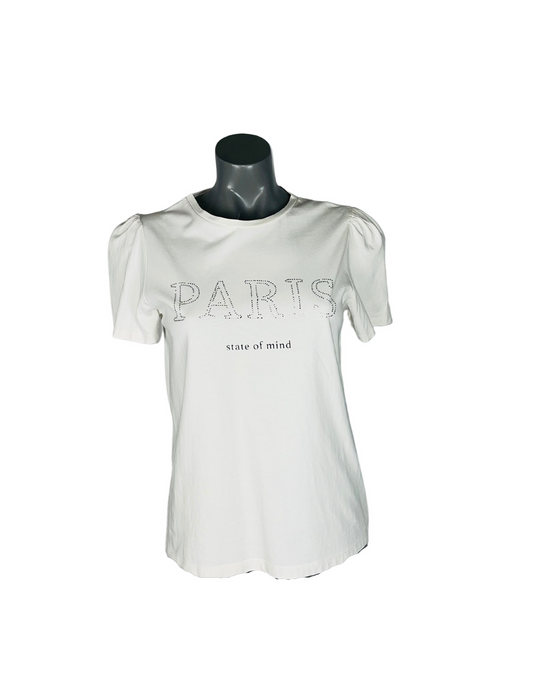 WHITE PARIS T-SHIRT SIZE 10