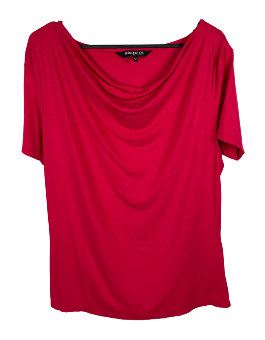PINK SCOOP NECK TOP SIZE 12