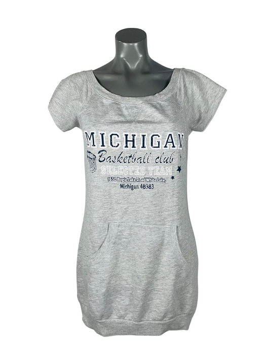 GREY E-VIE T-SHIRT DRESS SIZE 12