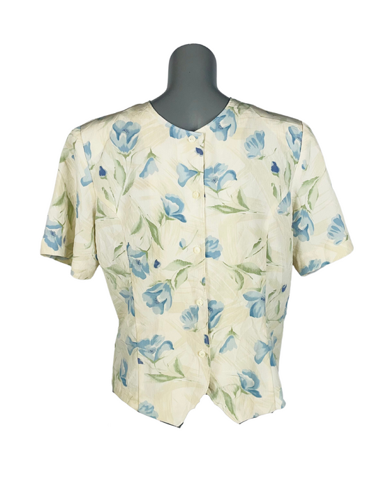 FLOWER PATTERN TRADITION BLOUSE LARGE