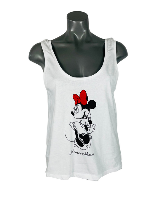 WHITE DISNEY MINNIE MOUSE VEST TOP SIZE 10/12