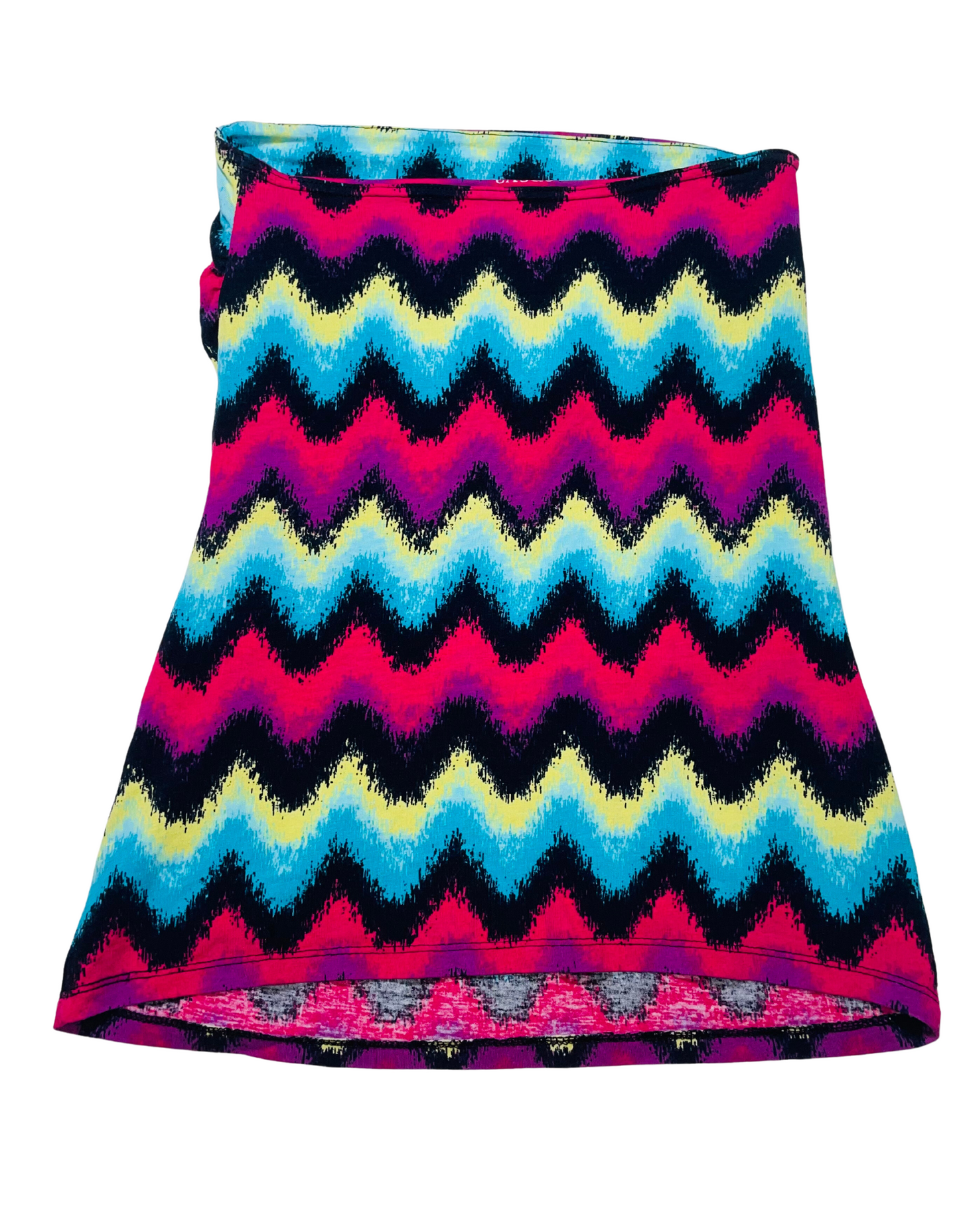 MULTICOLOURED BANDEAU TOP SIZE 10