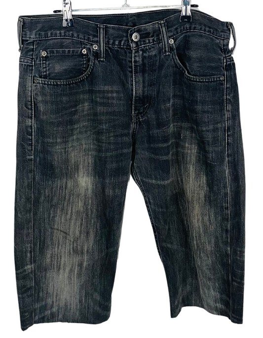 BLACK LEVI JORTS (W38)