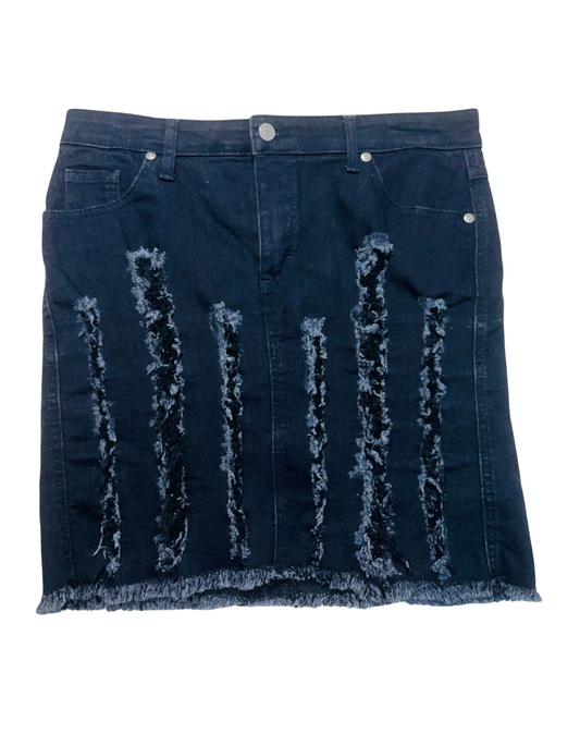 BLACK PRETTY LITTLE THING DENIM SKIRT SIZE 12