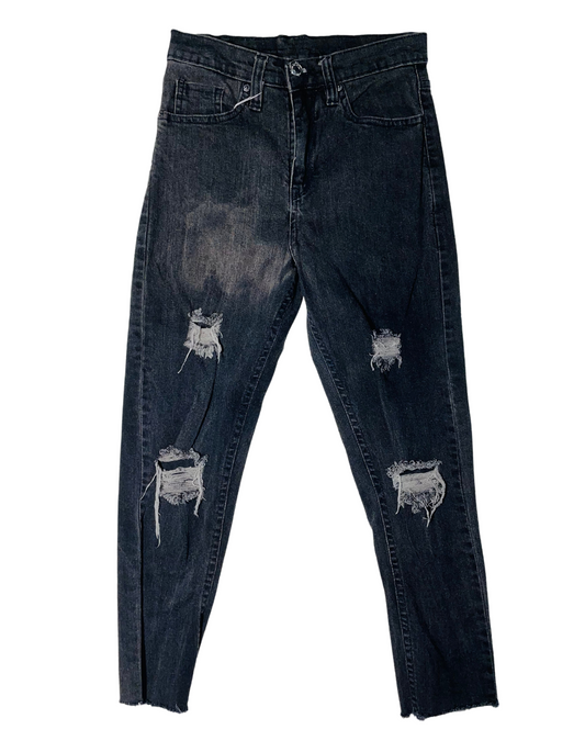 CUSTOM RARE LEVIS JEANS BLACK (W26” L24”)