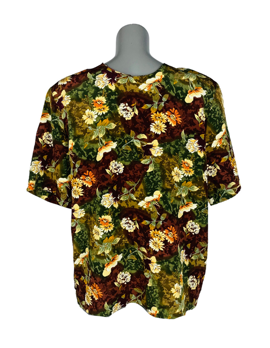 HORTHINGTON FLOWER PATTERN BLOUSE XL