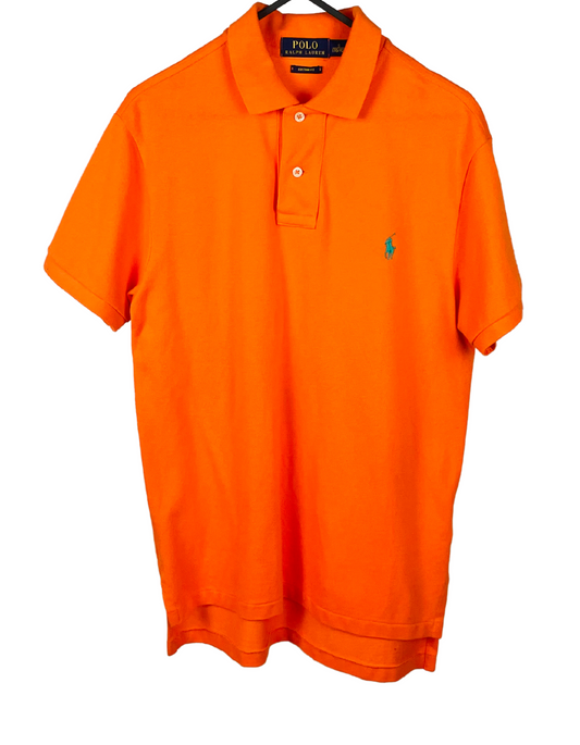ORANGE RALPH LAUREN T-SHIRT SMALL