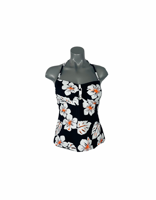 M&S FLOWER PATTERN TANKINI TOP SIZE 14