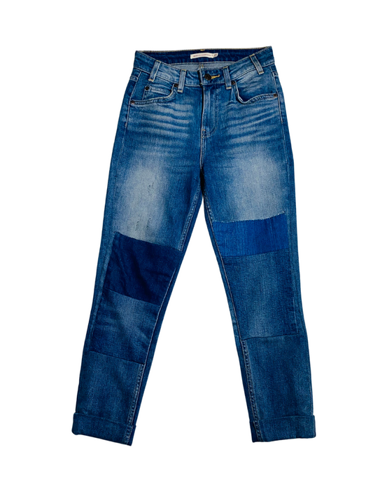 LEVIS VINTAGE HIGH RISE SKINNY DENIM JEANS BLUE