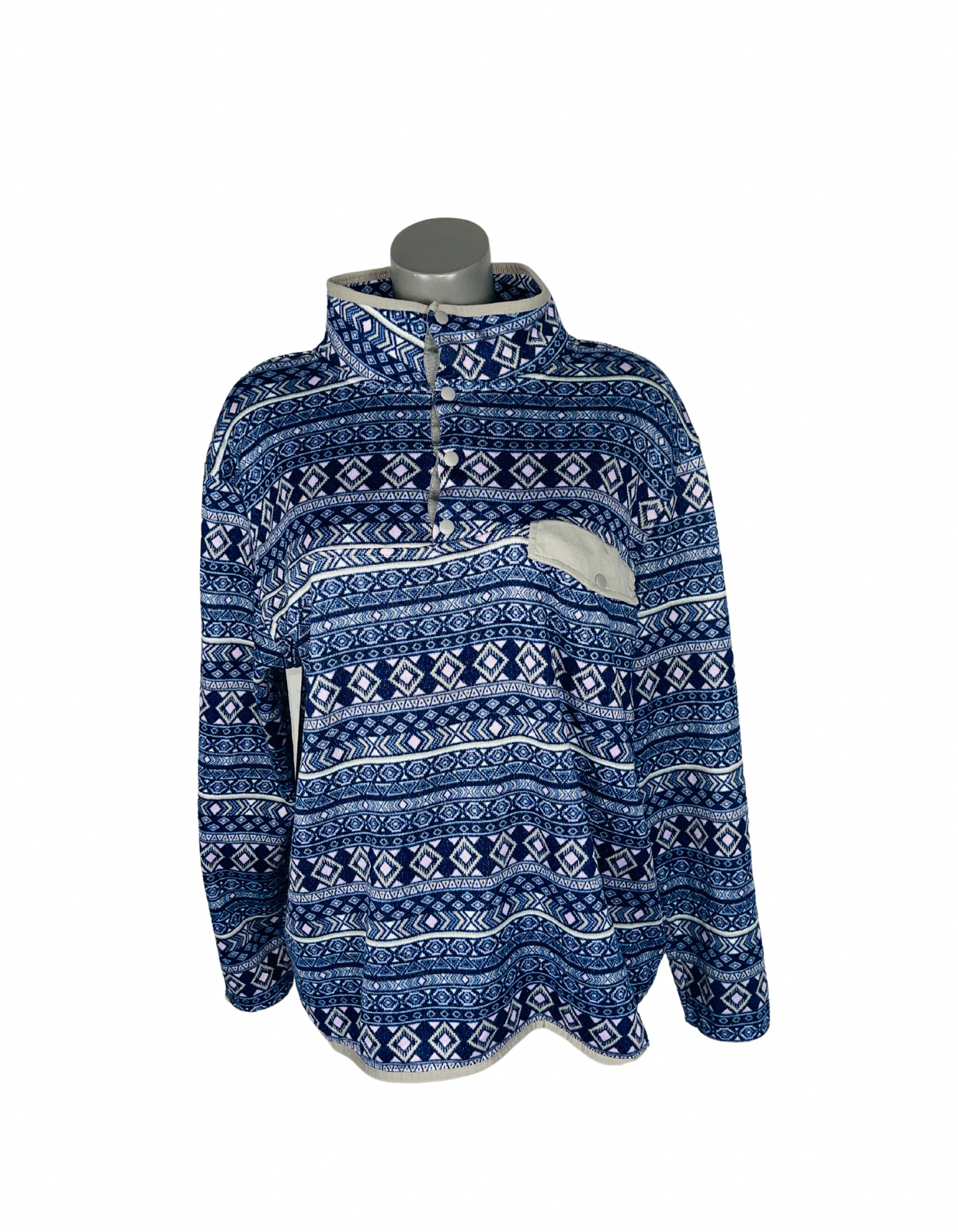 BLUE PATTERN FLEECE SIZE XL