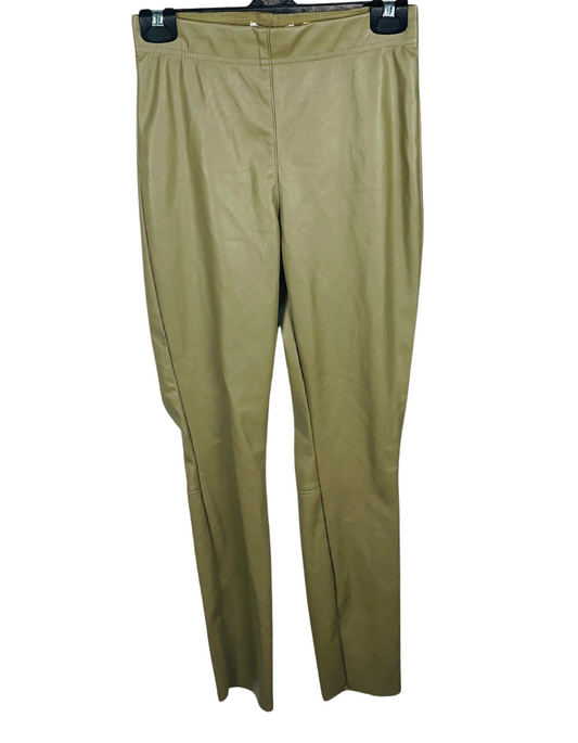 GREEN LEATHER TYPE TROUSERS SIZE 8