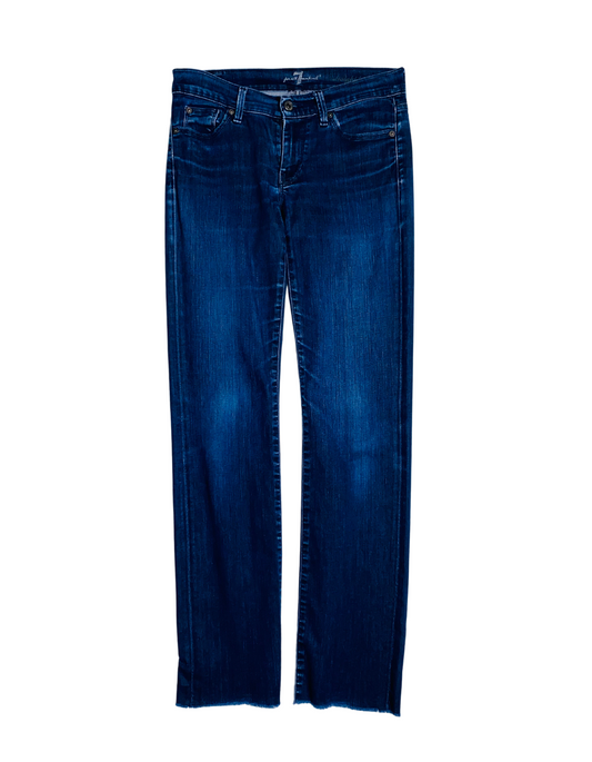 7 FOR ALL MANKIND BLUE DENIM JEANS
