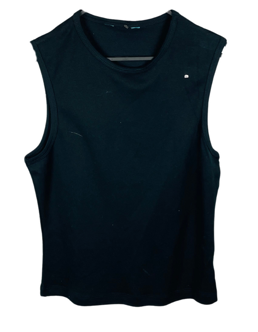 BLACK VEST TOP SIZE 16