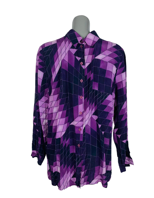PURPLE LIFE STYLE BLOUSE XL