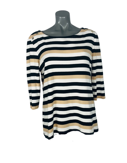 TOMMY HILFIGER BLACK, WHITE, BEIGE SWEATER XXL