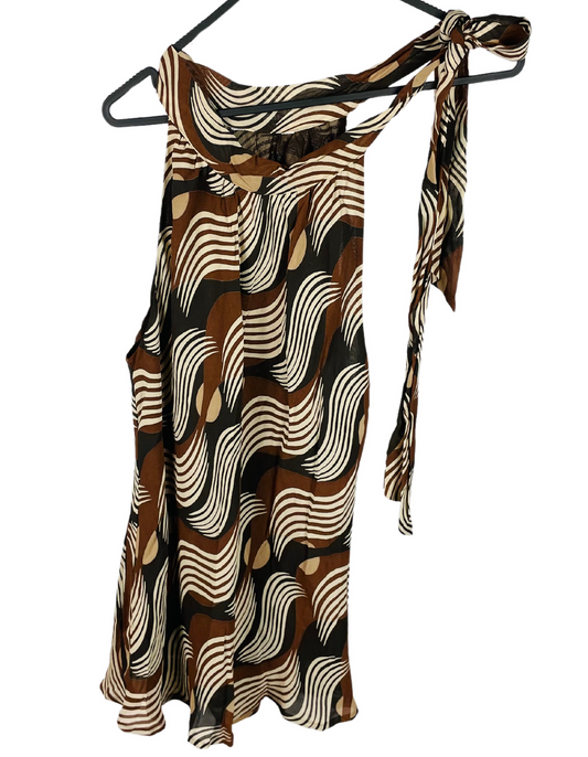BROWN VEST TOP SIZE 8
