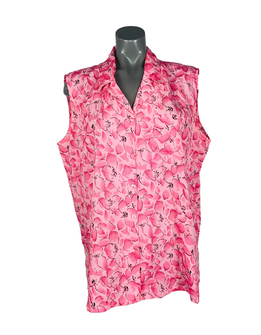 PINK SLEEVELESS BLOUSE XL