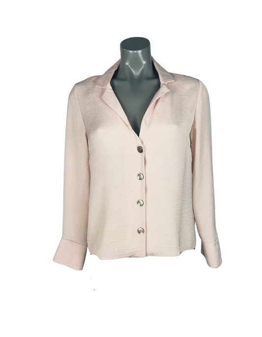 PINK LONG SLEEVE NEW LOOK BLOUSE SIZE 8