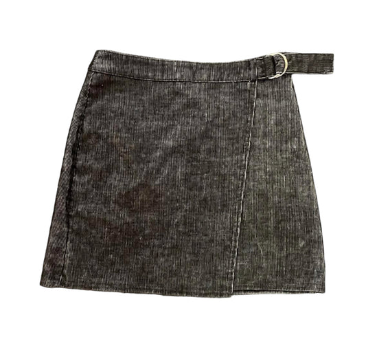 DENIM CHORD STYLE MINI SKIRT - 10