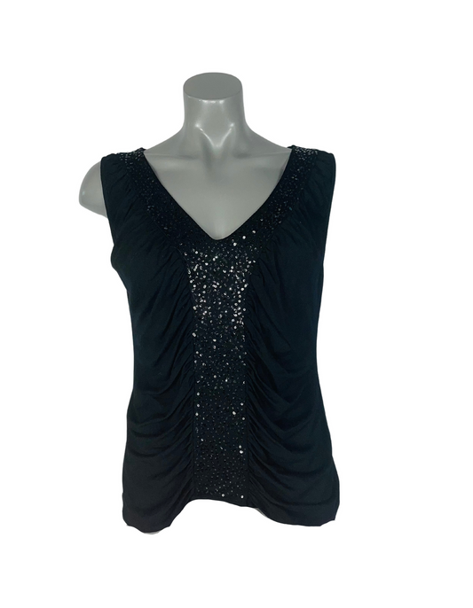 BLACK PETITE WALLIS VEST SIZE 14