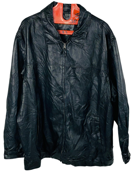 BLACK ST JOHNS BAY GENUINE LEATHER 2XL
