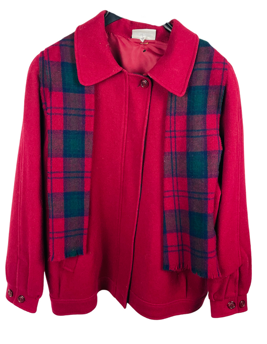 BURGUNDY EDINBURGH COAT SIZE 16