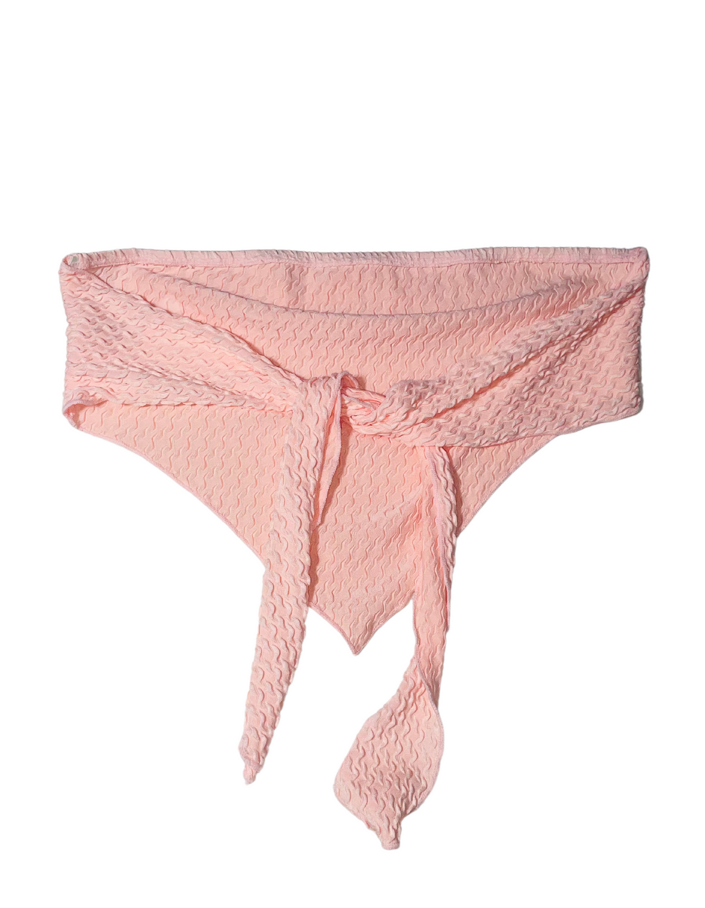 PINK TIE UP BANDEAU TOP SMALL