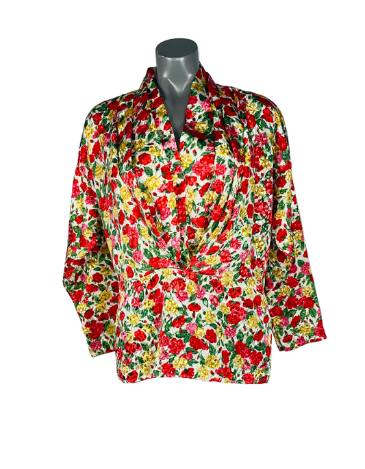 MICHELLE STUART COLOURFUL BLOUSE SIZE 10