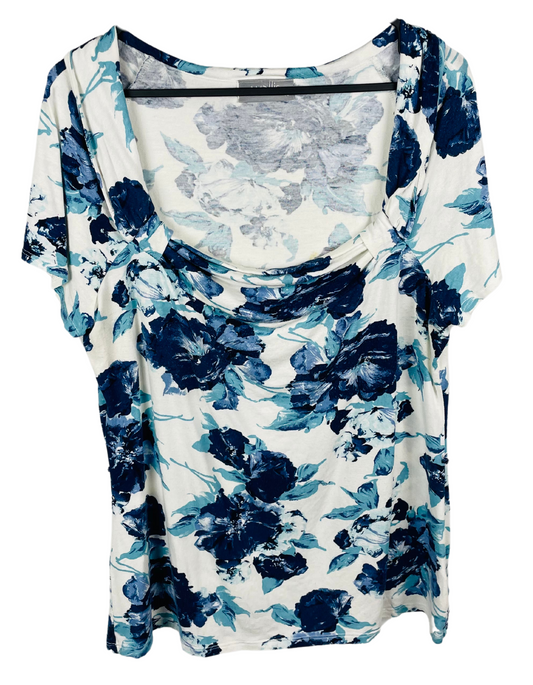 BLUE WHITE WALLIS TOP SIZE 14