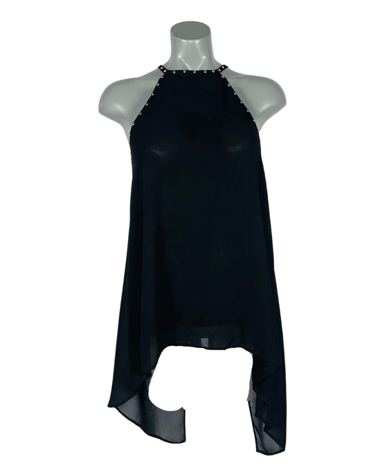 BLACK NEW LOOK BLOUSE VEST SIZE 8