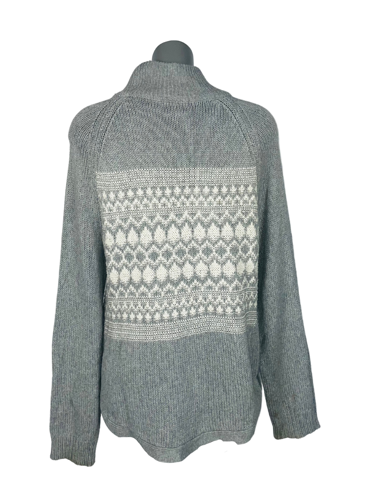 CHAPS JUMPER GREY HIGH NECK XL