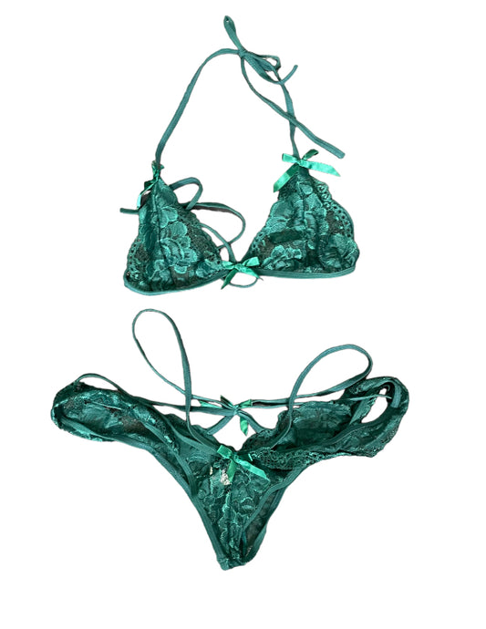 NEW GREEN LINGERIE SET - XXXL