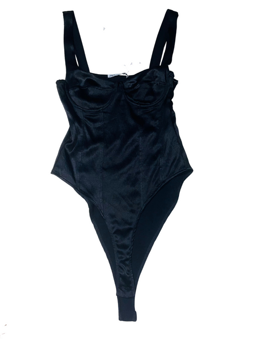 BLACK ZARA BODYSUIT SMALL