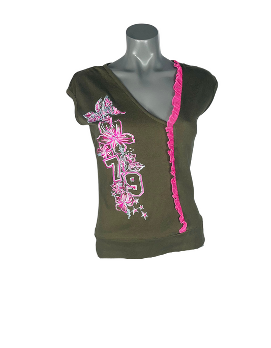 GREEN MISS SELFRIDGE TOP SIZE 12