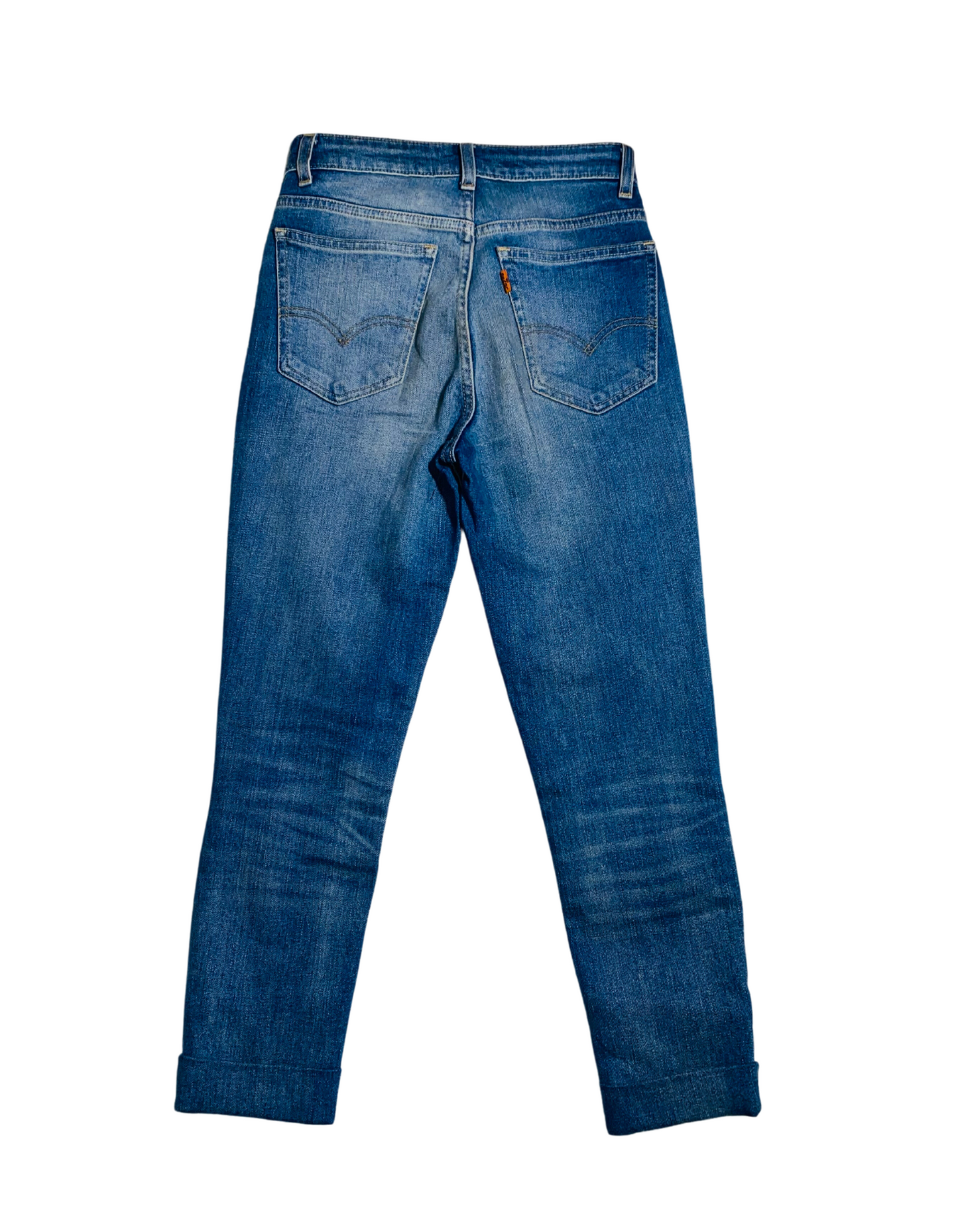 LEVIS VINTAGE HIGH RISE SKINNY DENIM JEANS BLUE