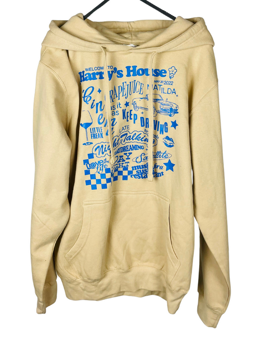 BEIGE HARRY STYLES HOODIE SMALL