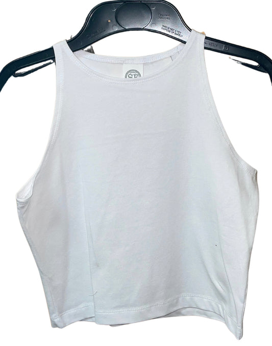 WHITE SKINNIFIT CROP TOP SMALL