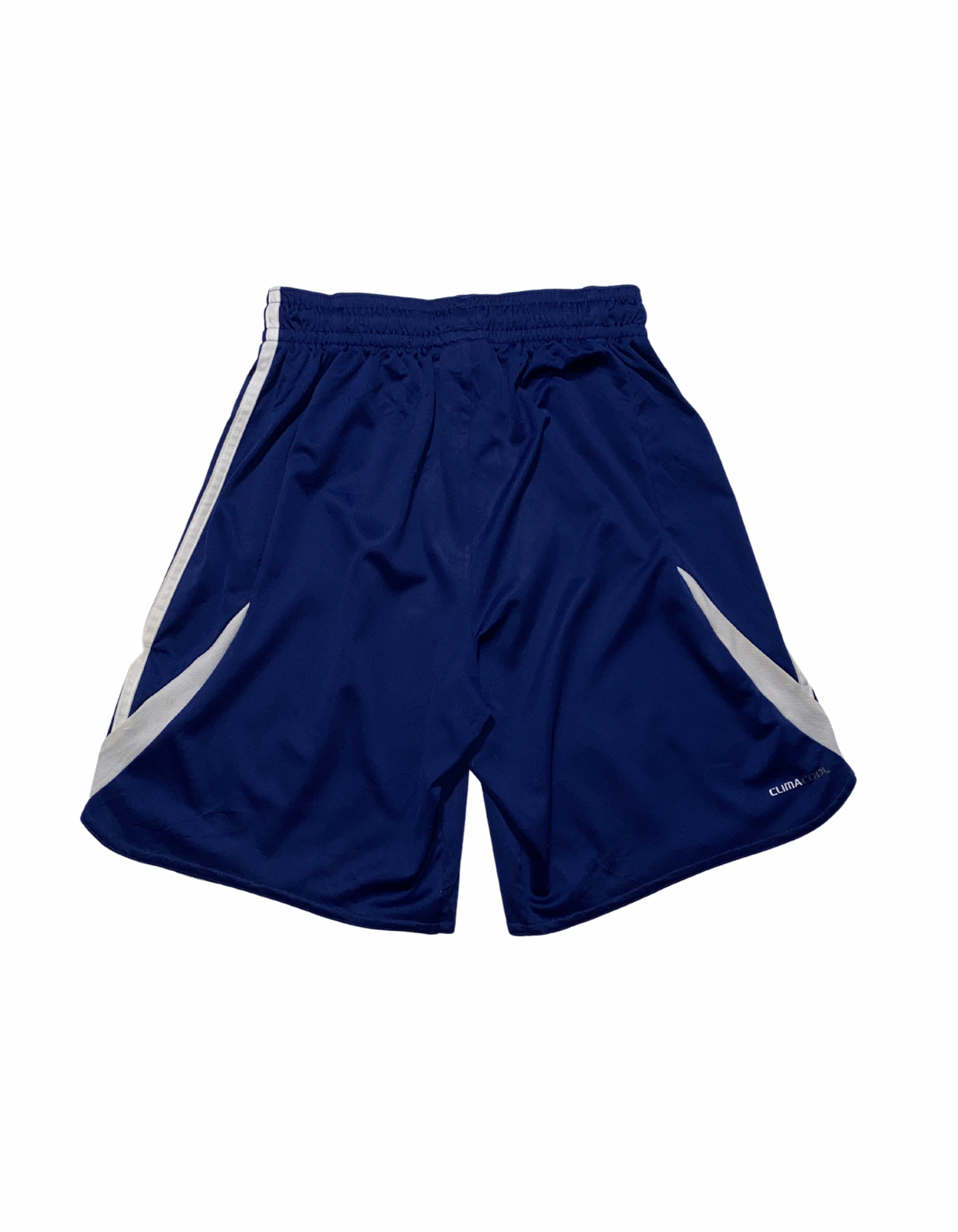 ADIDAS BLUE AND WHITE SHORTS SMALL