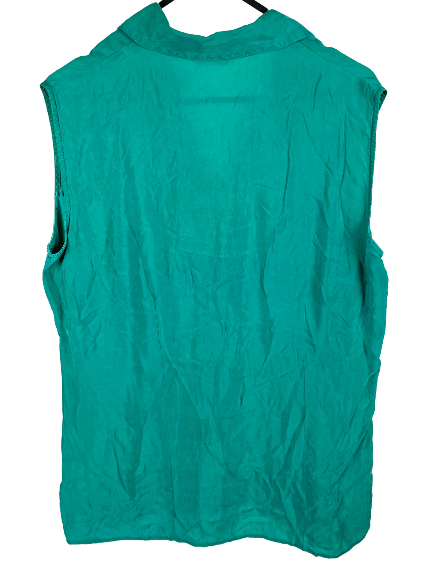 GREEN SLEEVELESS BLOUSE SIZE 12