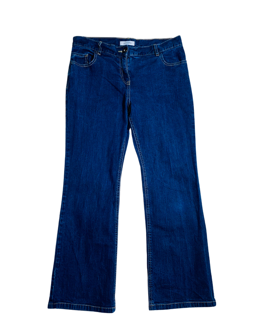 THE BOOTLEG BLUE DENIM JEANS SIZE 12