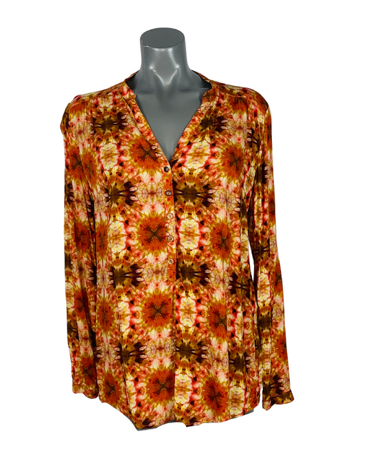 ORANGE CARTOON BLOUSE SIZE 12