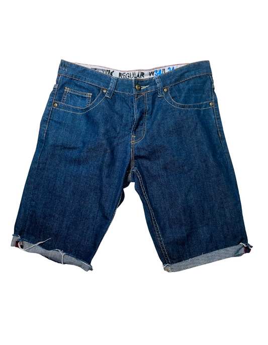 FCUK REGULAR BLUE SHORTS W34”