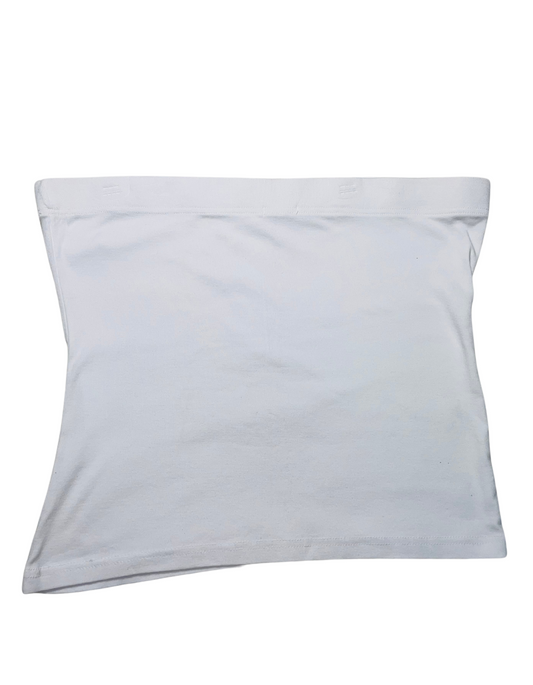 WHITE BANDEAU MATALAN TOP SIZE 18