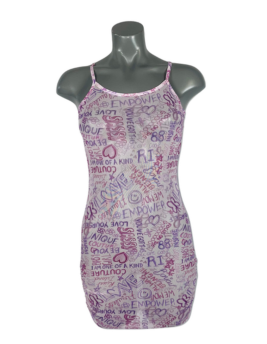 PURPLE SHEER MESH DRESS RIVER ISLAND SMALL